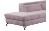 Rohová sedací souprava Colby, růžová látka, levý roh