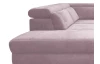 Rohová sedací souprava Colby, růžová látka, levý roh