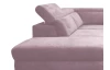 Rohová sedací souprava Colby, růžová látka, levý roh