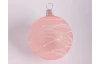Vánoční ozdoba skleněná koule 6 cm, růžová