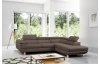 Rohová sedací souprava Lotos, hnědá látka, pravý roh