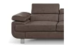 Rohová sedací souprava Lotos, hnědá látka, pravý roh