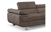 Rohová sedací souprava Lotos, hnědá látka, pravý roh