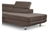 Rohová sedací souprava Lotos, hnědá látka, pravý roh