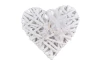 Dekorace Proutěné srdce 15x15 cm, bílé