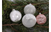 Vánoční ozdoba skleněná koule 7 cm, růžová