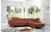 Rohová sedací souprava Lotos, terakota látka, pravý roh