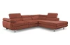 Rohová sedací souprava Lotos, terakota látka, pravý roh