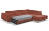 Rohová sedací souprava Lotos, terakota látka, pravý roh