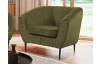 Křeslo Olivio, mechově zelená sametová látka