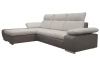 Rohová sedací souprava Odessa OTM-2F, šedá ekokůže/melírovaná tkanina