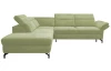 Rohová sedací souprava Colby, zelená látka, levý roh