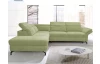 Rohová sedací souprava Colby, zelená látka, levý roh