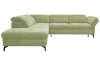 Rohová sedací souprava Colby, zelená látka, levý roh