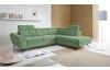 Rohová sedací souprava Sergio, bledě zelená látka, pravý roh