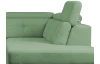 Rohová sedací souprava Sergio, bledě zelená látka, pravý roh