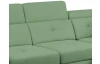 Rohová sedací souprava Sergio, bledě zelená látka, pravý roh