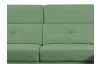 Rohová sedací souprava Sergio, bledě zelená látka, pravý roh