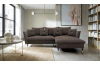 Rohová sedací souprava Glam, hnědá látka, pravý roh