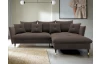 Rohová sedací souprava Glam, hnědá látka, pravý roh