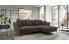 Rohová sedací souprava Glam, hnědá látka, pravý roh