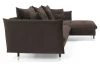 Rohová sedací souprava Glam, hnědá látka, pravý roh