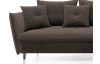 Rohová sedací souprava Glam, hnědá látka, pravý roh
