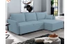 Rohová sedací souprava Livorno, modrá aqua látka
