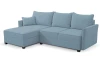 Rohová sedací souprava Livorno, modrá aqua látka
