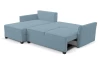 Rohová sedací souprava Livorno, modrá aqua látka