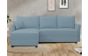 Rohová sedací souprava Livorno, modrá aqua látka