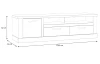 TV skříňka Duro 179 cm, dub riviera/dub cabezone