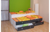 Rozkládací postel Patrik Color 90x200 cm, bílá/antracit