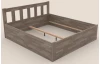 Postel s úložným prostorem Tema Box 180x200 cm, šedý buk