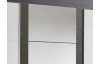 Šatní skříň se zrcadlem Bern, 225 cm, bílá/antracitová ocel