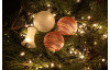 Vánoční ozdoba koule 6 cm, růžová, sklo
