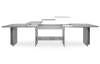 Velký rozkládací jídelní stůl Ancona 160x90 cm, šedý beton