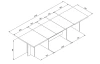 Velký rozkládací jídelní stůl Ancona 160x90 cm, šedý beton