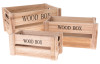 Sada úložných boxů (3 ks) přírodní dřevo