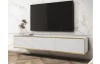 Závěsná TV skříňka Orfeo, 175 cm, bílá struktura/zlatá