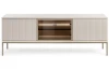 TV skříňka Sento, kašmírově béžová/šampaň, s osvětlením