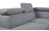 Rohová sedací souprava Viera, světle šedá látka, levý roh