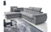Rohová sedací souprava Viera, světle šedá látka, levý roh