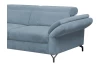 Rohová sedací souprava Colby, šedo-modrá látka, levý roh