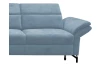 Rohová sedací souprava Colby, šedo-modrá látka, levý roh