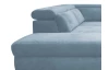 Rohová sedací souprava Colby, šedo-modrá látka, levý roh