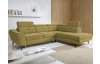 Rohová sedací souprava Sergio, okrově žlutá látka, pravý roh