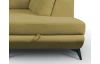 Rohová sedací souprava Sergio, okrově žlutá látka, pravý roh