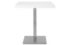 Jídelní stůl Quadrato 70x70 cm, bílý/nerez
