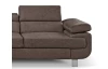 Rohová sedací souprava Lotos, hnědá látka, levý roh